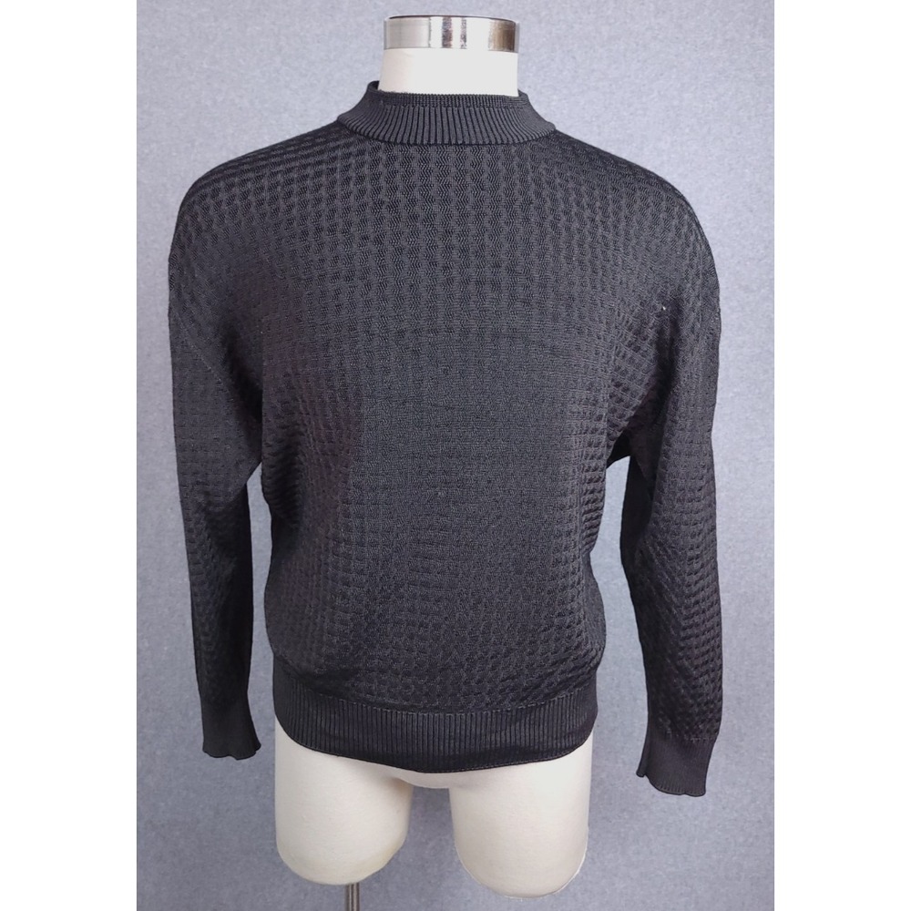 Baracuta‎ Mens Brown Rayon Cotton Mock Neck Sweater Large